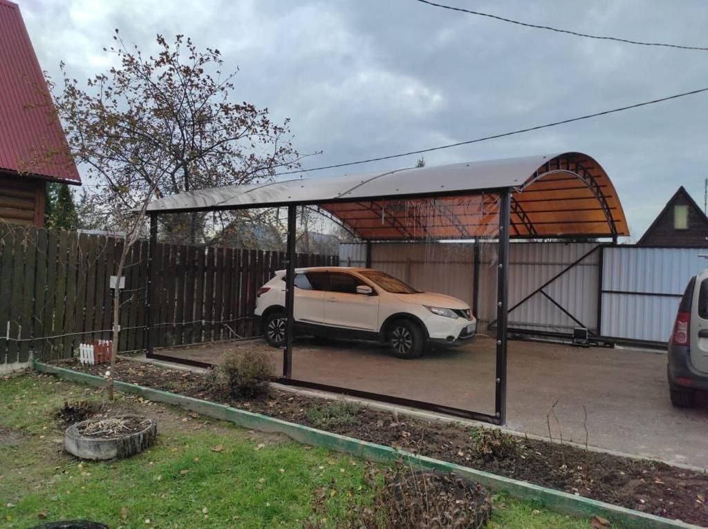 Прозрачные шторы ПВХ для навеса под автомобиль в Белоомуте